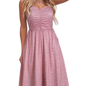 Leo Rosi Pink Polka Dot Summer Dress